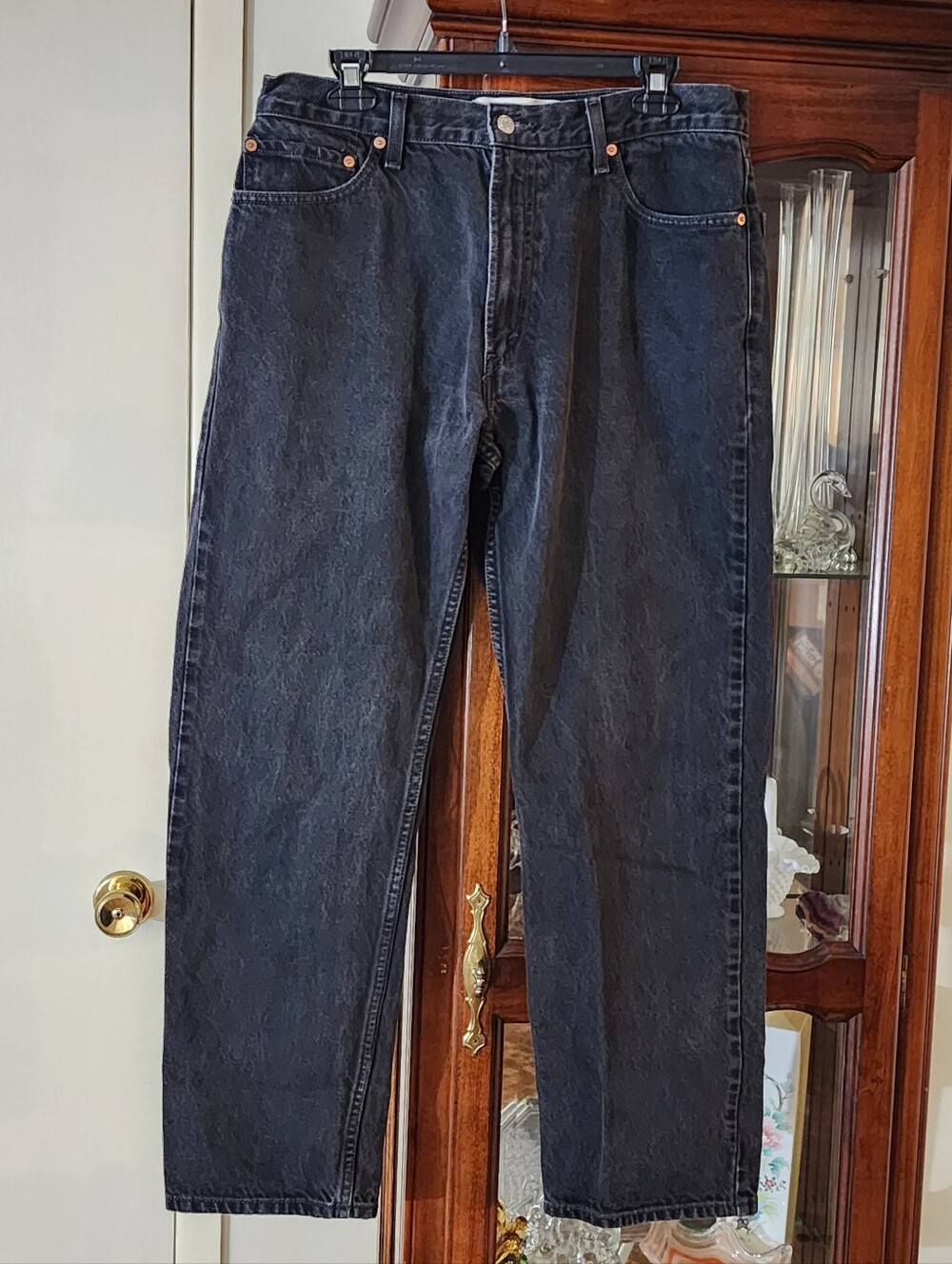 Levis Black 505 Straight Fit Jeans